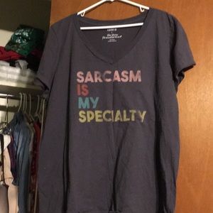 Blue/grey vneck